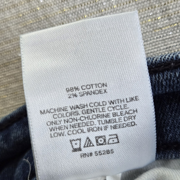 Express Jeans Womens 6 Super High Rise Slim Straight Distressed Stretch Denim - Picture 13 of 13